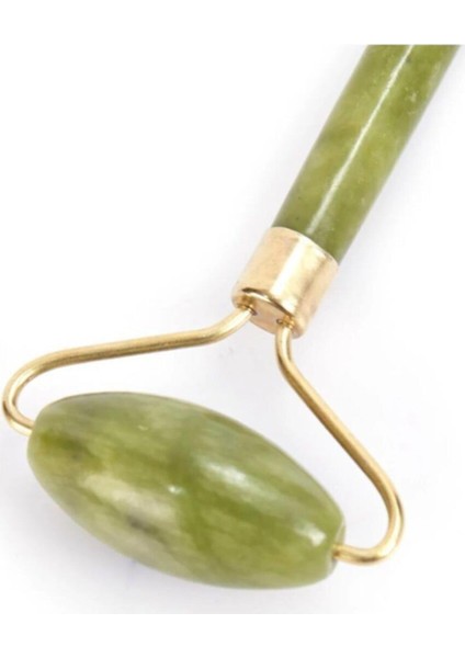 Jade Roller Cilt Masaj Aleti Çift Taraflı Doğal Yeşim Taşı