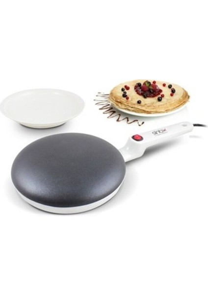 Ergonomik On/off Tuşlu, Teflon Granit Yüzeyli, Çelik Gövdeli, Yüksek Kaliteli Krep Makinesi