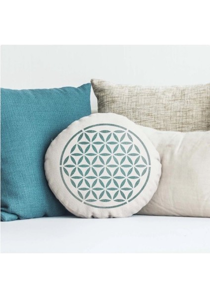 Turuncu Yaşam Çiçeği Büyük Boy Mandala Şablonları, Renkli ve Detaylı Tasarımlar modelleri