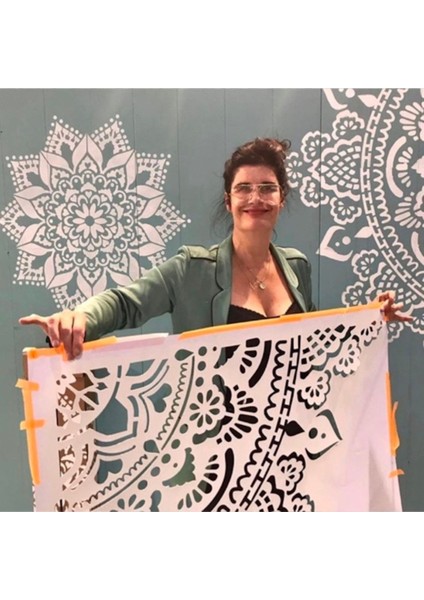 Turuncu Yaşam Çiçeği Büyük Boy Mandala Şablonları, Renkli ve Detaylı Tasarımlar indirimleri