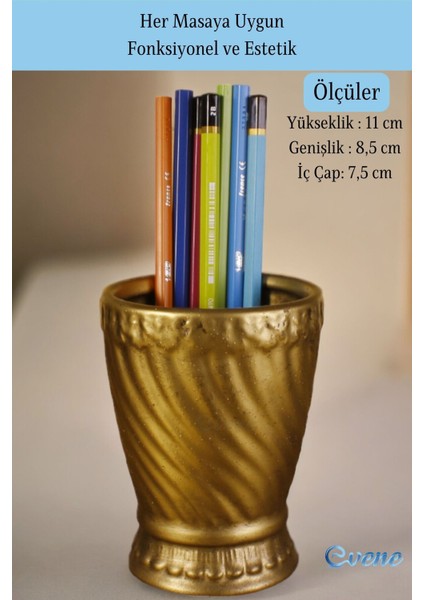 Masa Kalemliği Organizer Altın Eskitme Renk Model 14 modelleri