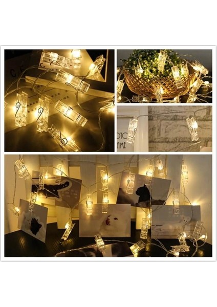LED Mandal Mandal LED Işık Fotoğraf LED 4m 20 Adet LED Pilli fırsatları
