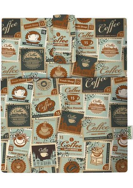 Kahve Pul 207-MONA Cepli Kitap Kılıfı 20X25