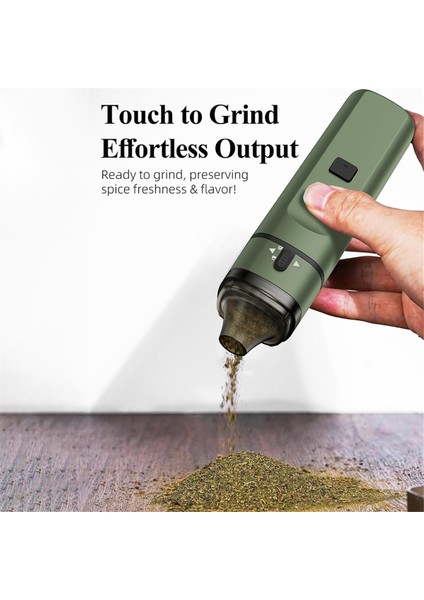 Taşınabilir Otomatik Öğütme Elektrikli Ot Öğütücü Tek Dokunuşla 1,5 G'a Kadar Öğütme Otomatik Kuru Baharat Değirmeni Makinesi Yeşil (Yurt Dışından) fırsatları