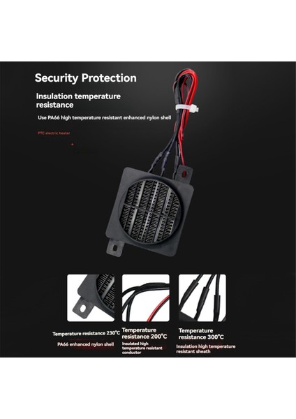Ptc Isıtıcı Seramik Sabit Sıcaklık Isıtıcı Iletken Tip Fanlı Yalıtım Isıtıcı Yüksek Voltaj 220V 300W (Yurt Dışından) fırsatları