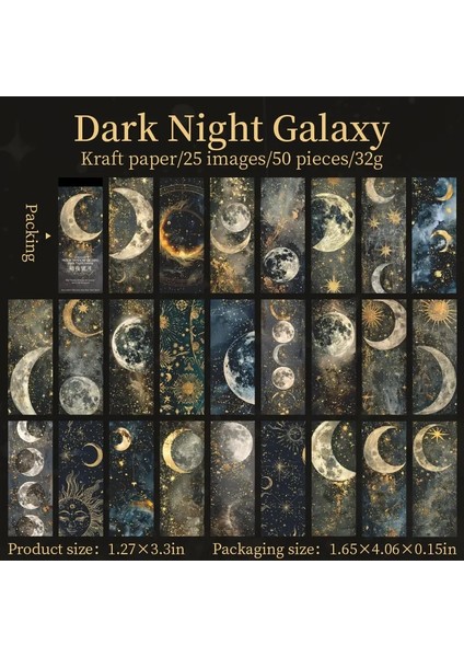 Moon Shadow Yaldızlı Serisi Vintage Flower Moon Peyzaj Bronzing Malzeme Kağıt Yaratıcı Diy Önem Dergisi Kolaj Kurtarıcı Çarşamba: Scb-Yylj-06 (Yurt Dışından)