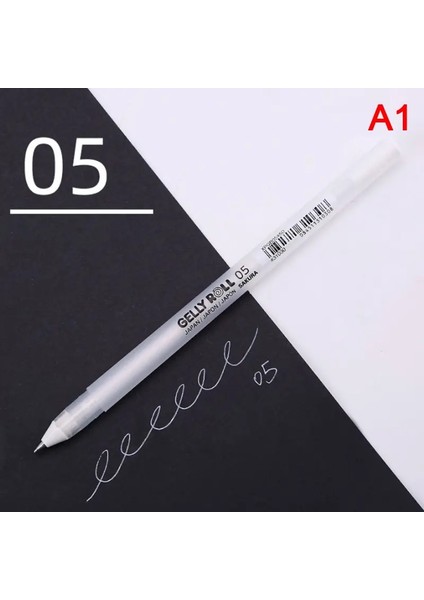Gelly Rulo Jel Kalem Yüksek Işık Marker Kalem Sakura Beyaz Renk Sanat Boyama Kalemi Siyah Karton Beyaz Hat Pens 0.5/0.8/1.0mmcolor: 0.25MM (Yurt Dışından)