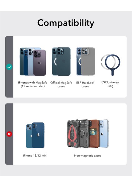 Standlı 5 Kartlık Cüzdan HaloLock Magsafe Wallet - Karbonfiber Siyah modelleri