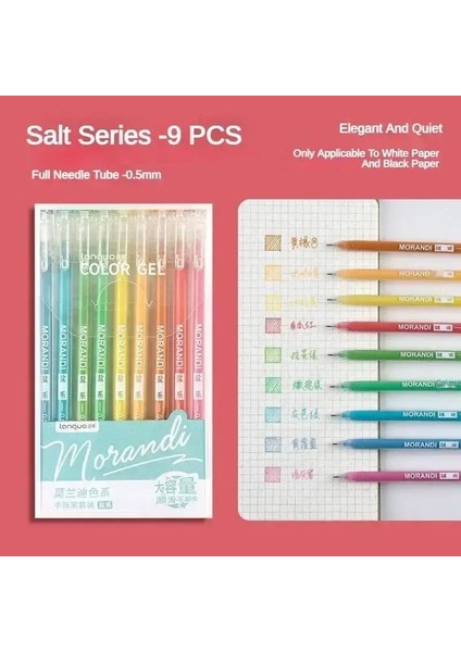 228/4 Renkler Parıltılı Efektler Jel Kalemleri 1.0mm/0.5mm Büyük Kapasiteli Yazma Kalemleri Boyama Sanat Işaretleri Kırtasiye Okul Malzemeleri Renk: Seri Tuz (Yurt Dışından)