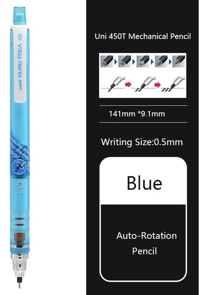 Japonya Uni Kuru Toga Mekanik Kalem M5-450T 0.5mm Otomatik Dönen Kalemler Lapıces Sanat Eskiz Öğrenci Kırtasiye Malzemeleri: 1black Pencil (Yurt Dışından)
