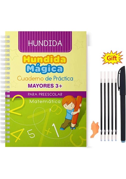 Ispanyolca Sihirli Kitaplar Ispanyolca Çocuklar Için Yazılarda Öğrenme Numaraları Yeniden Kullanılabilir Sihirli Uygulama Kapip Kitabı Montessori Yazma Seti Renk: Ispanyol Matematik (Yurt Dışından)
