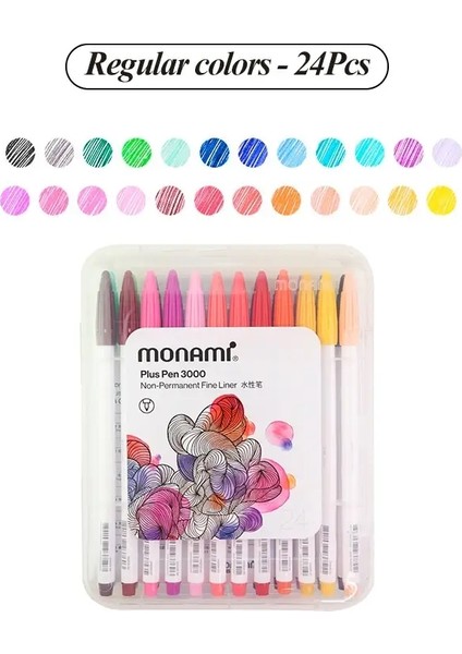 Su Bazlı Jel Kalemler Elle Çizilmiş/işaret Kanca Hattı Kalemleri Yazma/grafiti/notalar 0.3-1mm Kırtasiye Kalemi Sanat Malzemeleri Renkli 12-60 Setcolor: 3000-12COLORS (Yurt Dışından)