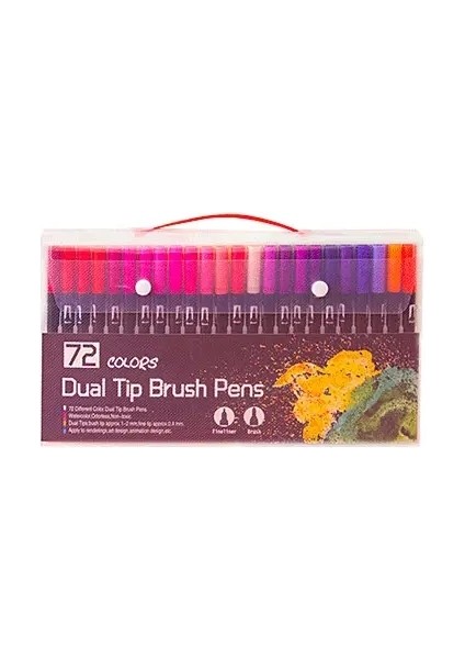 12/24/48/60/80/100 Renkler Çift Baş Indirilebilir Renk Markeri Set Sanatçı Korsan Kırtasiye Okulu Malzemeleri, Hediye Renkleri: 72 Siyah (Yurt Dışından)