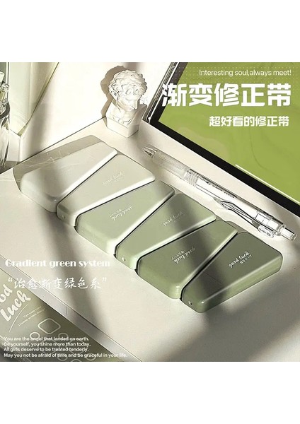 6 Pcs/set Gradyan Pembe Beyaz Out Düzeltme Bandı Sevimli Büyük Kapasite Düzeltme Teyp Öğrenci Ödül Kırtasiye Okul Malzemeleri Renk: Yeşil (Yurt Dışından)