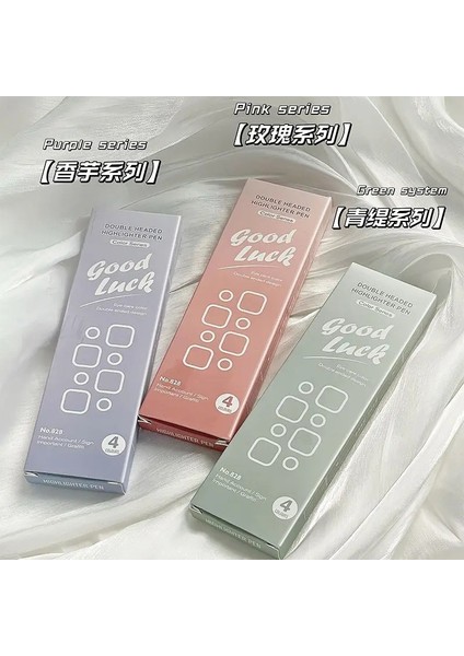 Gradyan Çift Başlı Vurgulayıcı Seti 4pcs Kawaii Ins Yüksek Değerli Anahtar Renk Işaretleyici Kalem Diy Öğrenci ve Çocuk El Kitabı Kalem Rengi: Karışık (Yurt Dışından)