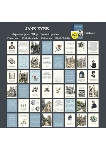 Edebiyat Kütüphanesi Serisi Vintage Bitki Karakter Masterpiece Peyzaj Malzemesi Kitap Yaratıcı Diy Önem Dergi Kolaj Kırtasiye Renk: Scz-Wxtsg-05 (Yurt Dışından)