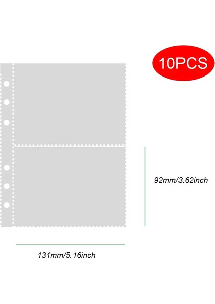 Plrbok 10 Pcs A5 6 Halka Açık Bağlayıcı Doldurma 1 2 4 Cep Kılıfları Toploader Fotocard Notebook Diary Fotoğraf Albüm Çizim Not Defteri Renk: 2 Cep/boyut: A5 (Yurt Dışından)