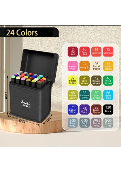 24-168 Renkler Işaretçiler Fırçası Çizim Dıy Renk Boyama Fosforlu Okul Sanat Malzemeleri Sanatçı Kırtasiye Malzemeleri Xmas Hediyesi: 24 Renk (Yurt Dışından)
