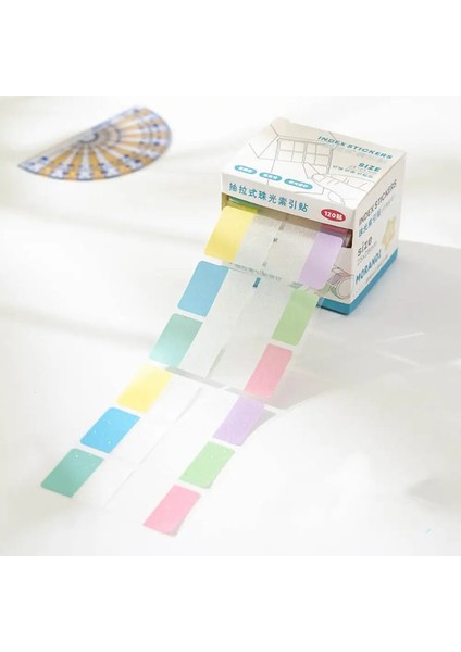 Şeffaf Inci Incili Yapışkan Sekmeler Geri Tam Yapıştırıcı Yazılabilir Yapışkan Notlar Estetik Kırtasiye Boş Memo Pad Studentcolor: Beyaz (Yurt Dışından)