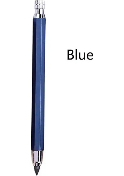 5.6mm Metal Mekanik Kalem 2b/4b/6b/8b Kalem Dolunma Sanat Boyama Çizim Yazma Aracı Okul Kırtasiye Çizimi Otomatik Kalem Renk: 1 Pc Mavi Kalem (Yurt Dışından)