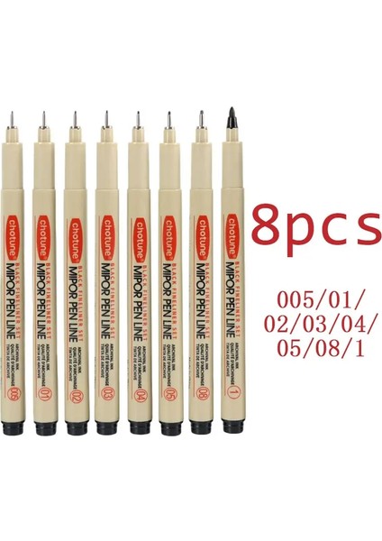 Sanat Manga Pen Pigment Astarı Mikron Kalem Markeri Set Kanca Hattı Iğne Kalemi Taslak Yumuşak Fırça Kırtasiye Sanat Malzemeleri (Yurt Dışından)