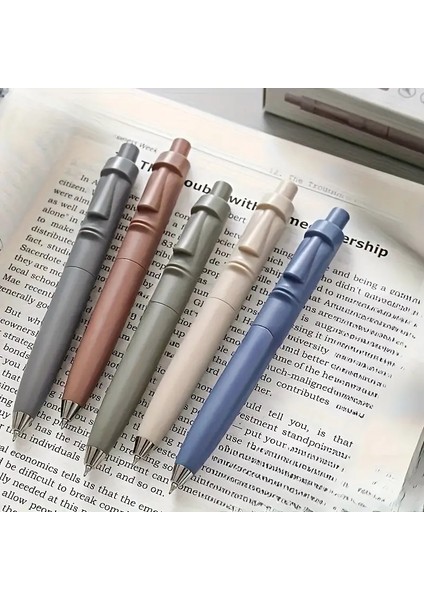 5 Adet Taş Heykel Tıklama Kalemleri, Yüksek Kapasiteli Tombul Kalemler Pürüzsüz Yazı ve Konforlu Usecolor: 5 Adet (Yurt Dışından)