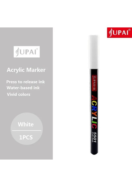 Jupaı 1 Pcs Akrilik Işaretçi Pens Plumones 24 Boya Boya Kırtasiye Seramik Cam Kumaş Graffiti Su Geçirmez Su Tabanlı Kilor: 1 Pcs Turuncu (Yurt Dışından)