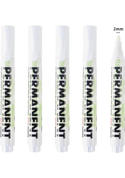 10PCS/SET Beyaz Işaretçi Kalem Grafiti Kalemler Su Geçirmez Kalıcı Lastik Boyama Dizüstü Bilgisayarı Lastik Sırtı Yağlı Çevre Pencolor: 2mm 5pcs (Yurt Dışından)
