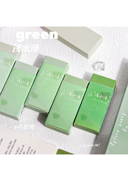 6pcs/box Ins Estetik Gradyan Renkli Kalem Silgisi Sevimli Öğrenci Öğretmen Kırtasiye Hediyesi Kawaii Okul Malzemeleri Çocuklar Için Silgiler Renk: Yeşil (Yurt Dışından)