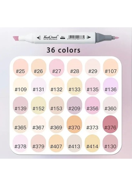 6-30 Renk Cilt Tonu Çift Başlı Marker Set Boyama Çizim Çizim Okulu Sanatçı Korsan Kırtasiye Renk: 30 Renk Seti (Yurt Dışından)