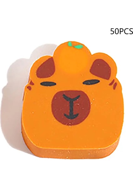 50PCS Hayvan Kalem Silgi Yaratıcı Sevimli Capya Kauçuk Silgiler Kawaii Ofis Tedarikleri Öğrenci Kırtasiye Hediyeleri Renk: Stil 3 (Yurt Dışından)