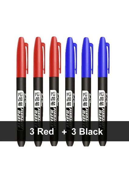 1/6/9/20PCS Kalıcı Marker Kalem Manga Çizim Işaretçileri Siyah Mavi Kırmızı Su Geçirmez Mürekkep Eskiz Pen Kırtasiye Sanat Okulu Malzemeleri Renk: Clear (Yurt Dışından)