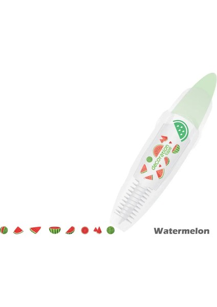 Kawaii Dekorasyon Bant Düzeltmesi Dıy Sevimli Koreli Japon Estetiği Öğrenciler Için Kız Kırtasiye Okula Geri Dönme Renk: Karpuz (Yurt Dışından)