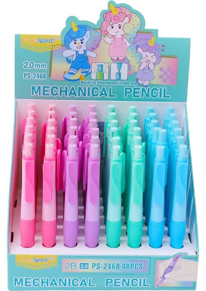 Sevimli Mekanik Kalemler Seti 2b Kalem 0.5/ 0.7/ 2.0 mm Çizim Için Otomatik Kalem Kawaii Okul Malzemeleri Bulkolor: 2.0mm 48PCS (Yurt Dışından)