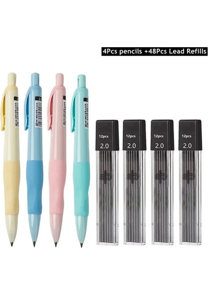 Sevimli Yunus 2mm Mekanik Kalemler Set Carpenter Çizim Hb Pencil Çizim Çizim Için 2.0 mm Kawaii Okul Malzemeleri Renk: 2.0 Kalem Seti G (Yurt Dışından)