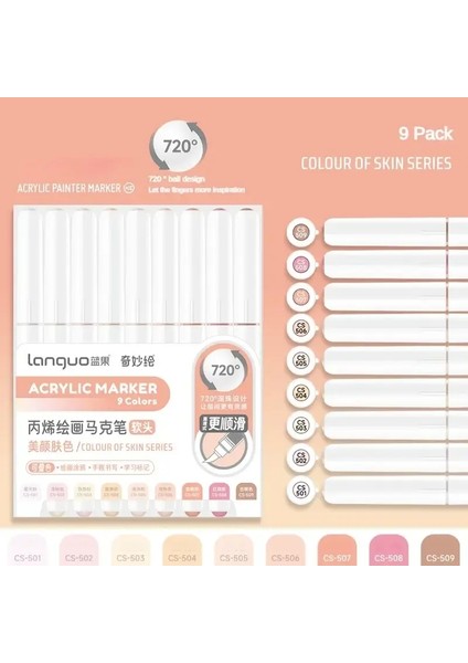 126/9 Doğrudan Sıvı Akrilik Boya Kalemleri Kaya Boyama Taşı Seramik Cam Dıy Sanat Malzemeleri Kırtasiye Renk: Cilt Serisinin Renkleri (Yurt Dışından)