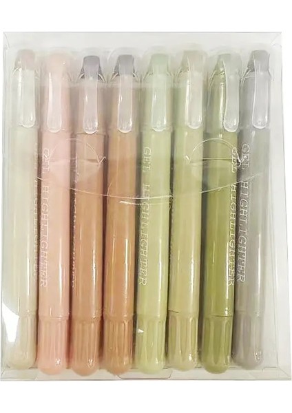 8pcs/set Incil Vurgulayıcılar, Vintage Morandi Renkleri, Yan Vurgular, Incil Güvenli Vurgulayıcılar, Jel Kalem Vurgulayıcı: 8 Renk (Yurt Dışından)