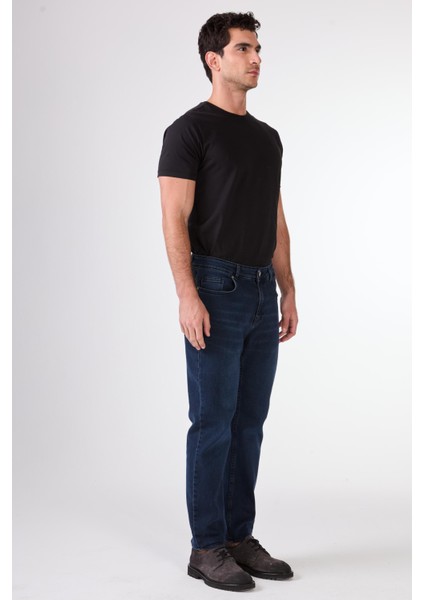 M.Lacivert Slim Fit Erkek Denim Pantolon fırsatları