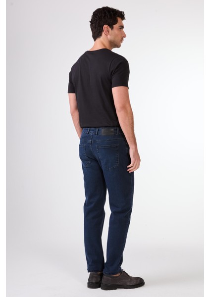M.Lacivert Slim Fit Erkek Denim Pantolon indirimleri