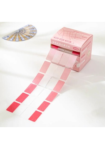 Şeffaf Inci Incili Yapışkan Sekmeler Geri Tam Yapıştırıcı Yazılabilir Yapışkan Notlar Estetik Kırtasiye Boş Memo Pad Öğrenci Renkleri: Pembe (Yurt Dışından)
