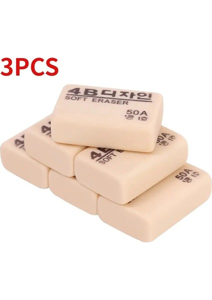 1-10 Pcs 4b Kalemler Silgi Öğrenci Ofisi Okul Kırtasiye Yazma Sanat Çizim Kauçuk Yanlış Sorular Düzeltme Silgi Renk: 3pcs (Yurt Dışından)