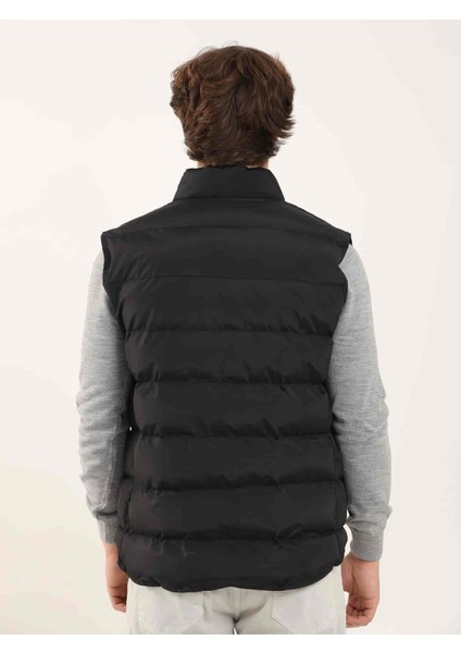 Siyah Erkek Regular Fit Düz Dik Yaka Şişme Yelek indirimleri