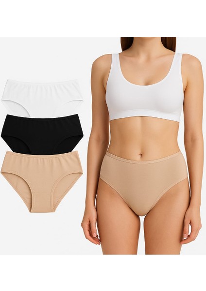 Kadın Büyük Beden (Mı Emay 6141 4xl ve 6152 5xl) 3'lü Yüksek Bel Bato Külot fiyatları