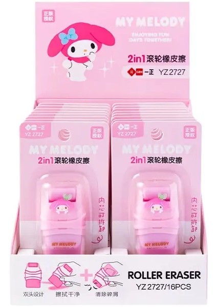 Iigen 2in1 Silindir Silgi Sanrio Eğlenceli Silindir Silgi Sevimli Kawaii Kauçuk Kırtasiye Okulu Tedariki 1 Pcs Renk: Melodi 1pcs (Yurt Dışından)