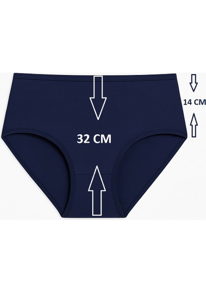 Kadın Büyük Beden (Mı Emay 6141 4xl ve 6152 5xl) 3'lü Yüksek Bel Bato Külot modelleri