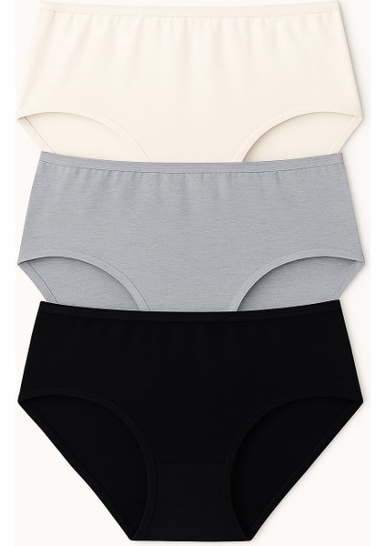 Kadın Büyük Beden (Mı Emay 6141 4xl ve 6152 5xl) 3'lü Yüksek Bel Bato Külot fiyatları