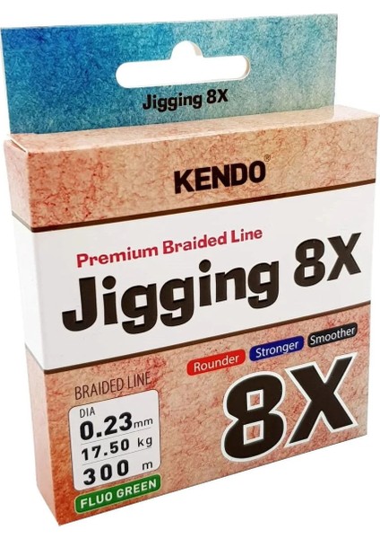 Jigging 8x Flash 300 mt Örgü Ip (Fluo Green) 0,20MM