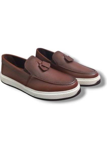 GR0318 Hakiki Deri Hafif Beyaz Poli Taban Yazlık Erkek Püsküllü Üst Kalite Loafer Ayakkabı fiyatları