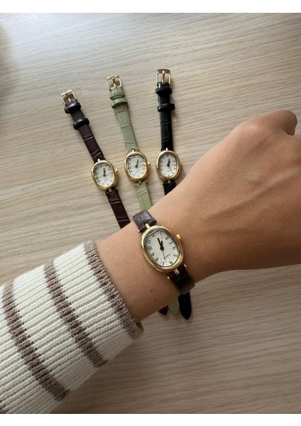 Retro Minimal Deri Kordon Vintage Kadın Kol Saati fiyatları