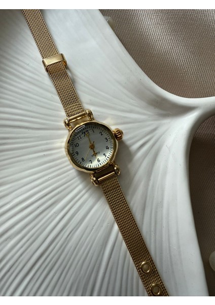 Retro Minimal Hasır Kordon Vintage Kadın Kol Saati